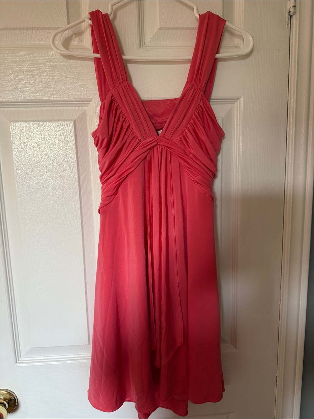 Marciano Coral Knot-Front Sleeveless Midi Dress